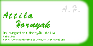 attila hornyak business card